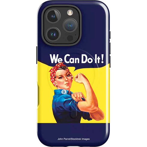 Rosie The Riveter Vintage War Poster iPhone 16 Pro Magsafe Impact Case